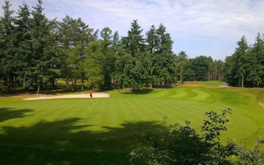 Golfbaan van Golfclub De Lage Vuursche omringd door bos